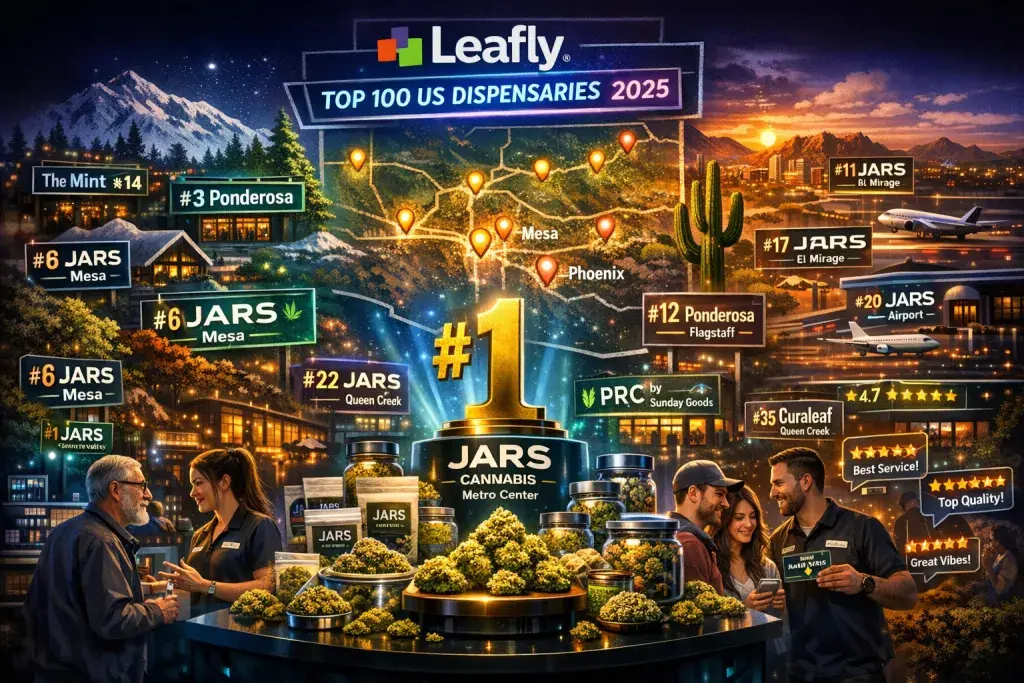 Arizona Dispensaries Secure Twenty Spots on Leafly’s Top 100 US List for 2025
