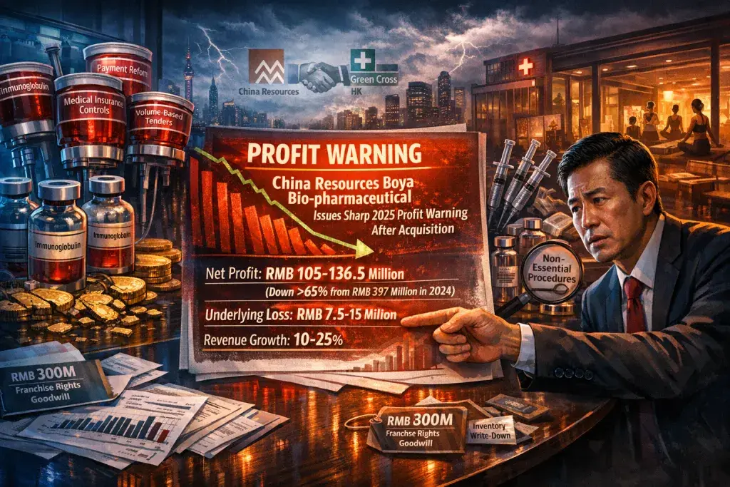 China Resources Boya Bio-pharmaceutical Issues Sharp 2025 Profit Warning After Acquisition