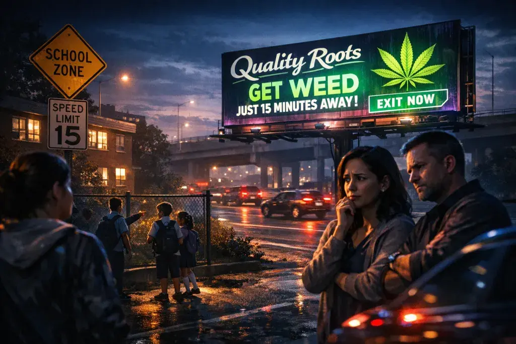 Philadelphia Billboard Promoting Cannabis Dispensary Draws School Proximity Backlash