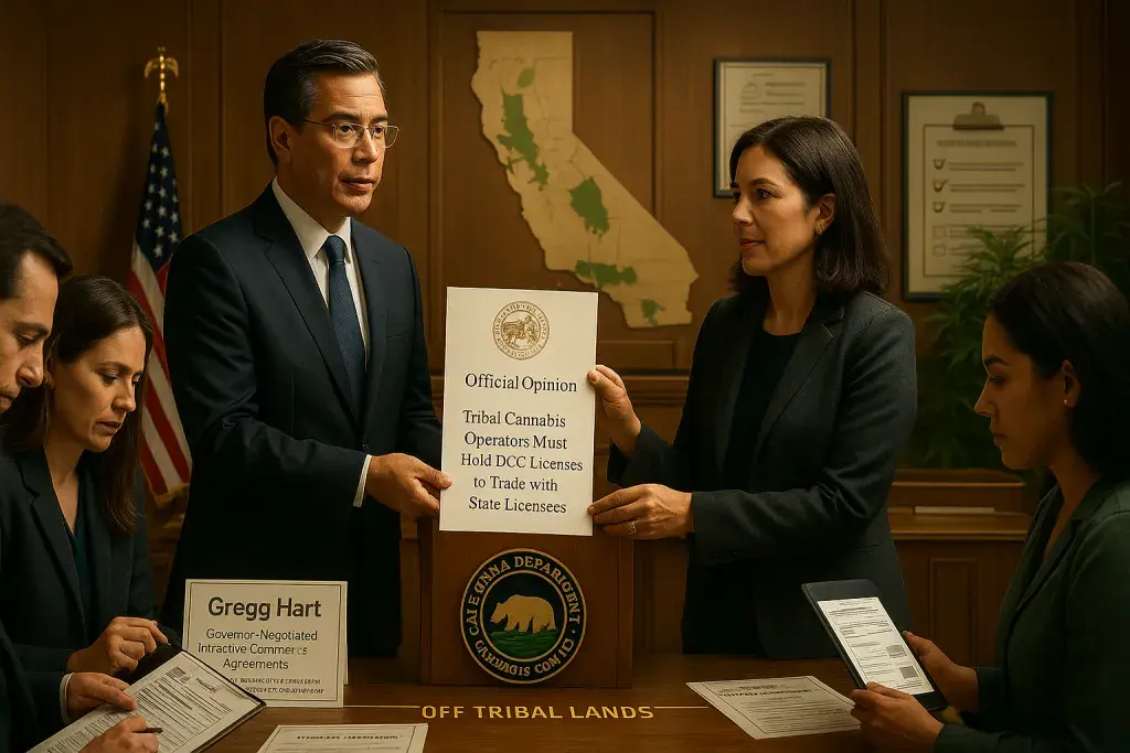 California AG Rules Tribal Cannabis Operators Must Hold DCC Licenses to Trade with State Licensees
