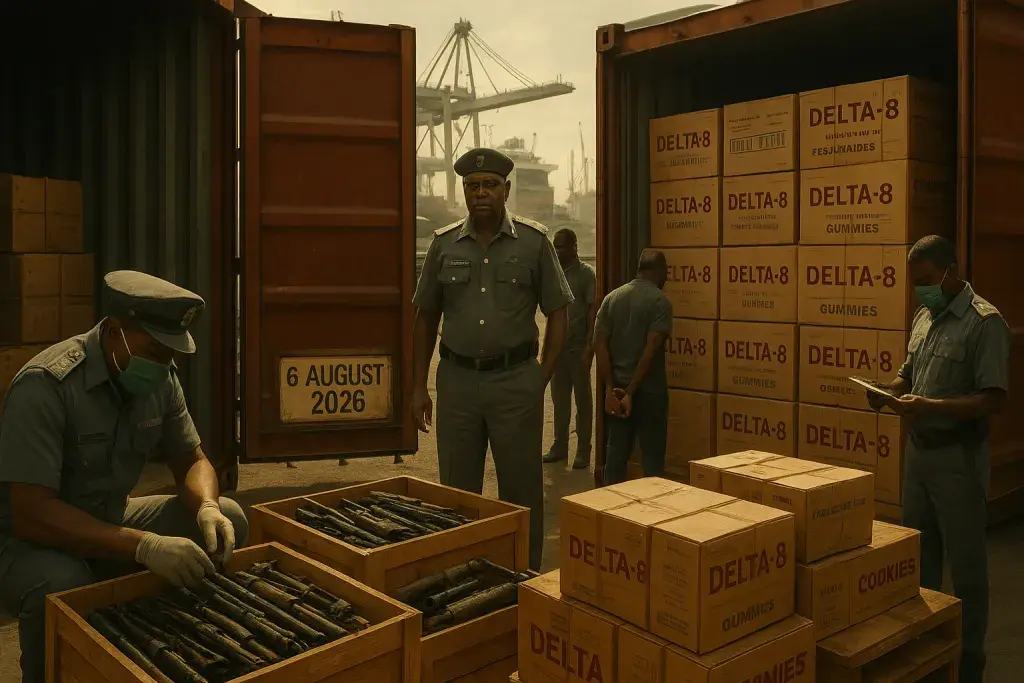 Nigeria Customs Uncovers Rifle Parts and Cannabis Goods at Port