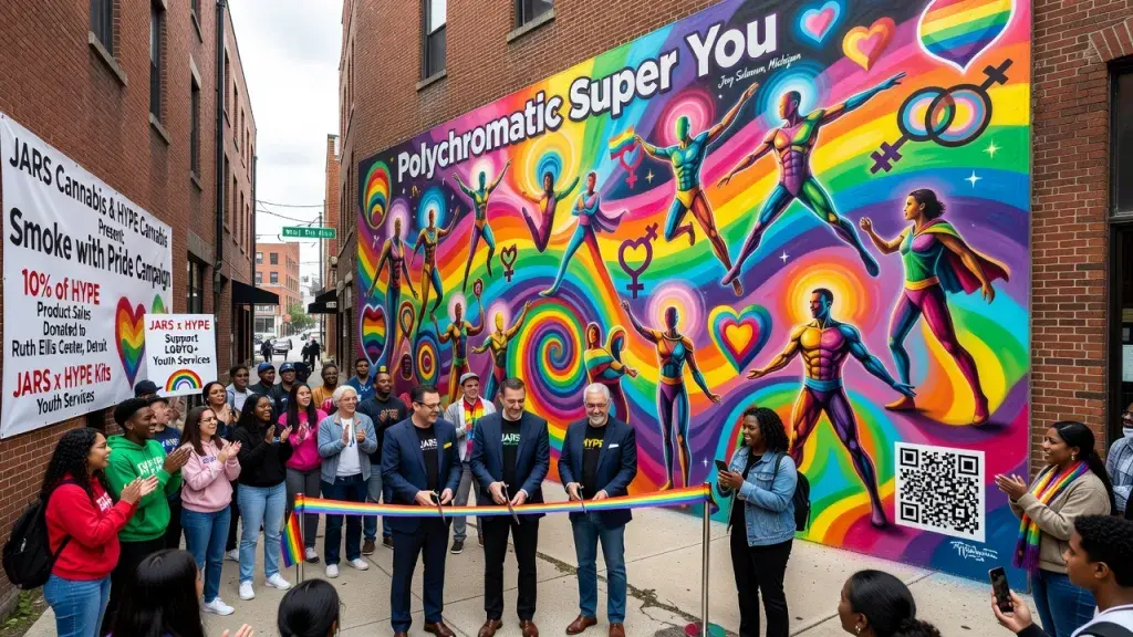 Cannabis Retailers Fund Ferndale Mural to Back LGBTQ+ Youth Services