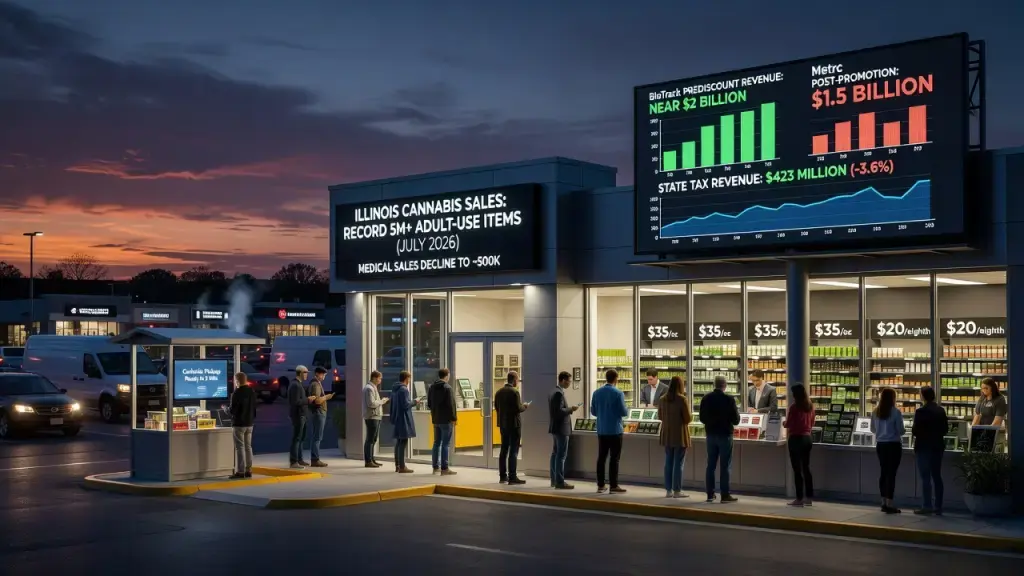 Illinois Cannabis Sales Hit Records as Retailer Margins Tighten