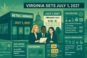 Virginia Sets July 2027 Date for Retail Cannabis Sales Under Landmark Budget Deal